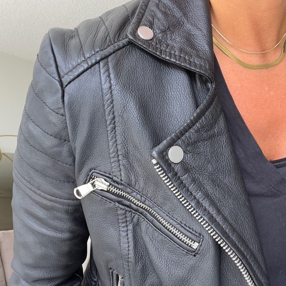 Leather biker jacket - Picture 3 of 16
